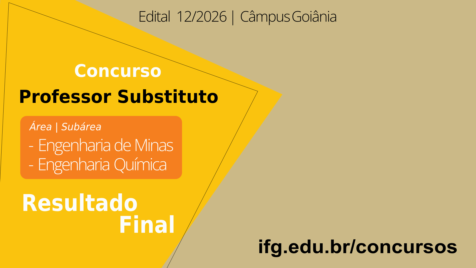 Câmpus Goiânia divulga resultado final do processo seletivo para professor substituto Edital 12/2026